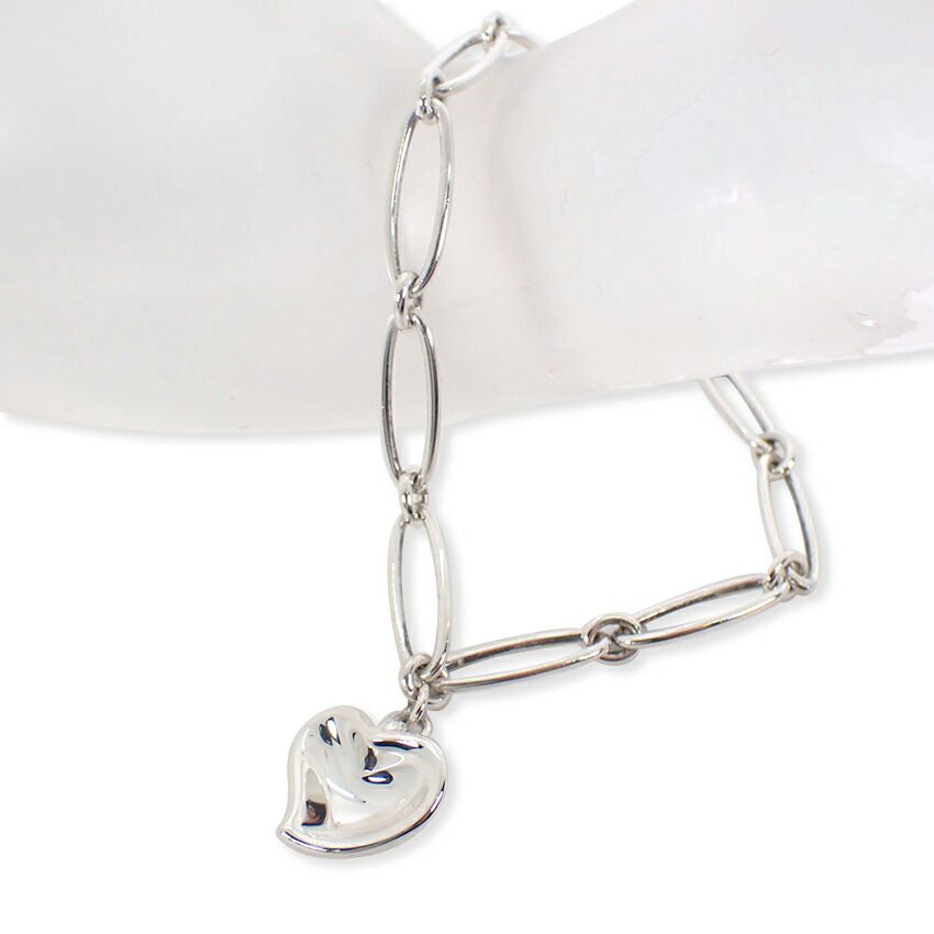 ティファニー 925 フルハート オーバルリンク ブレスレット//g487-15  
