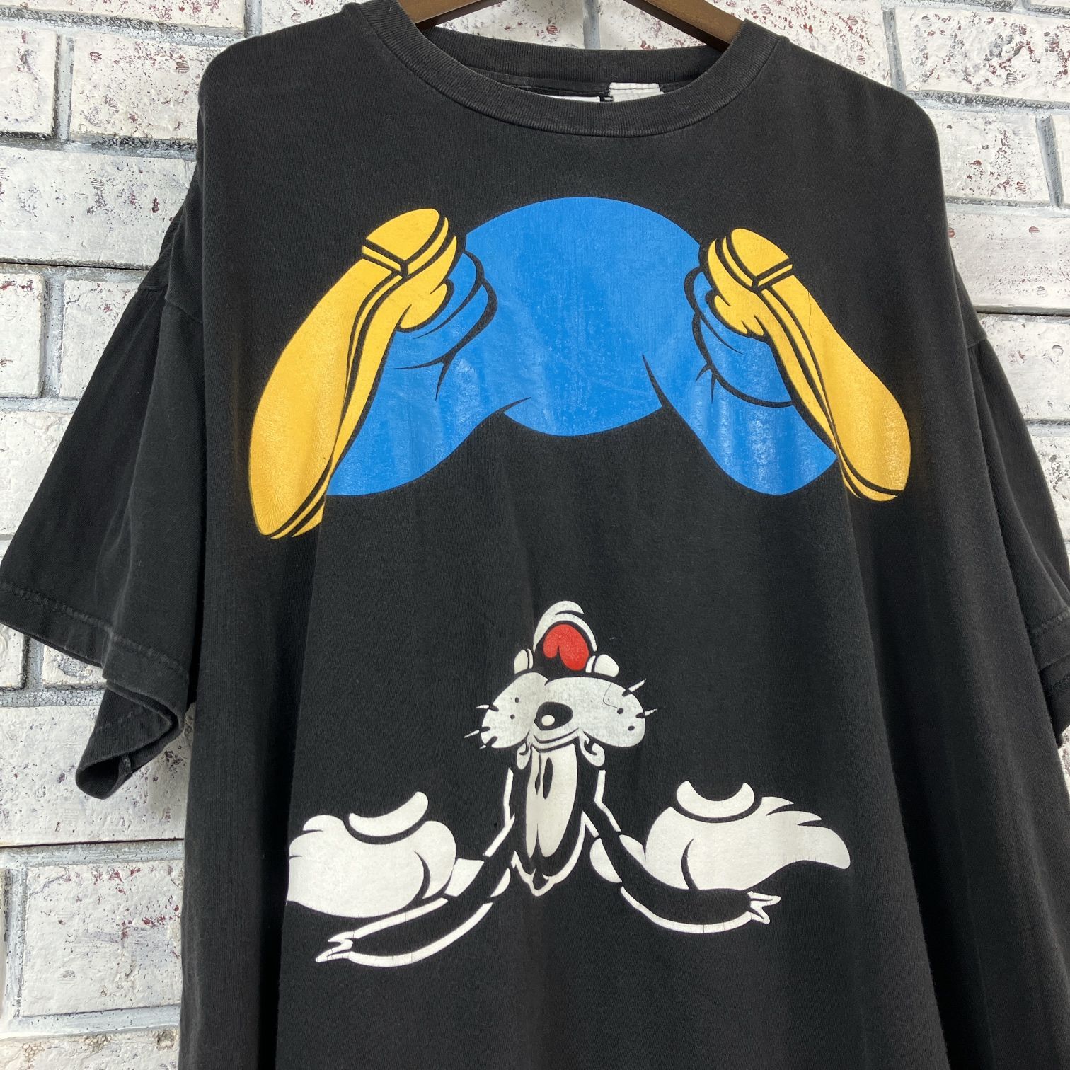 ディズニー Tシャツ グーフィー 逆立ち ヴィンテージ 90s 人気 希少】90'S Goofy 逆立ちグーフィーTシャツ Disneyビンテージ