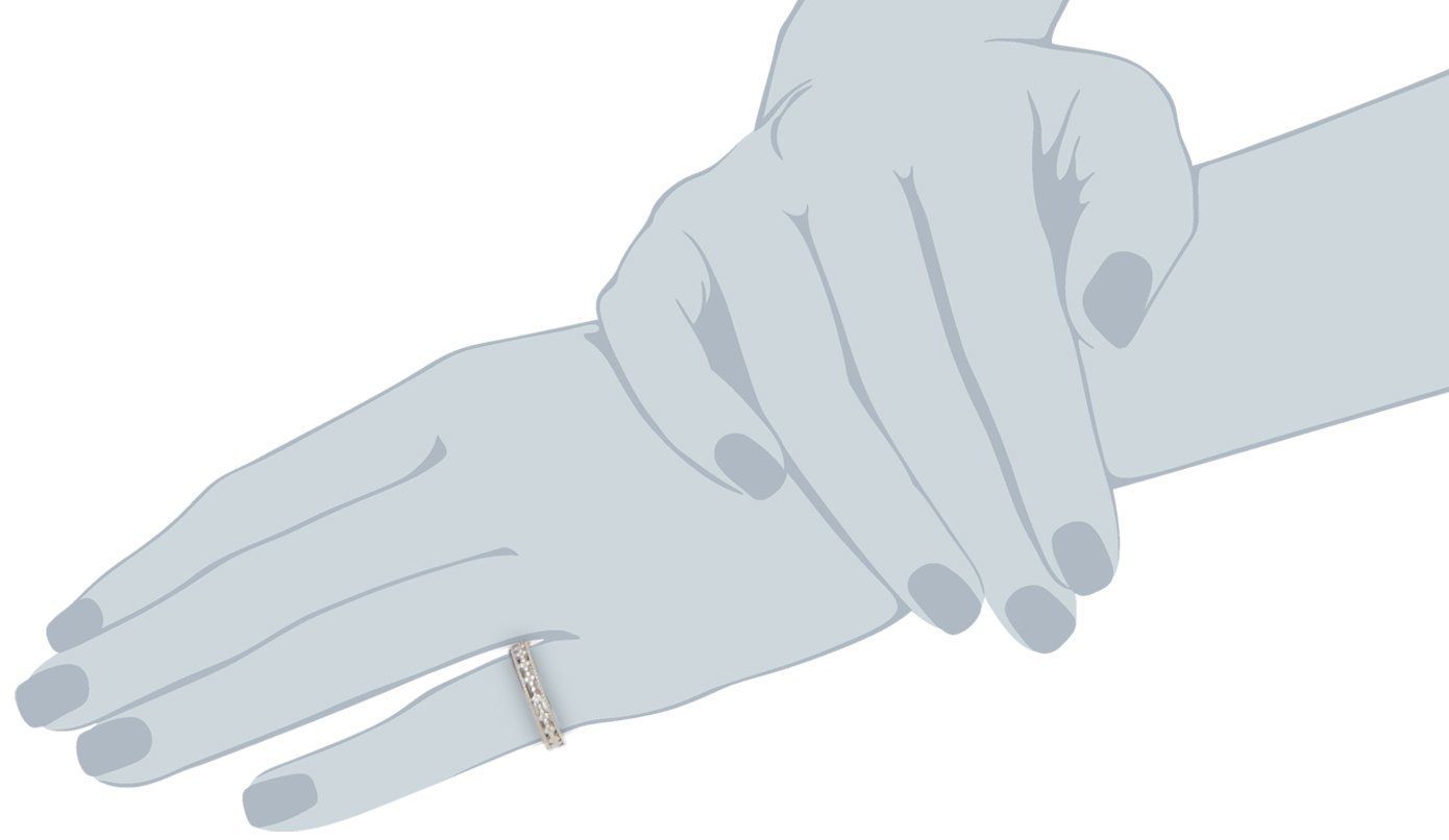 在庫 DIAMANTE K10ホワイトゴールド×ダイヤモンド DI フラワーラインピンキーリング CHIARO ディアマンテ CHD0037 ディ 日本サイズ2号 キャーロ