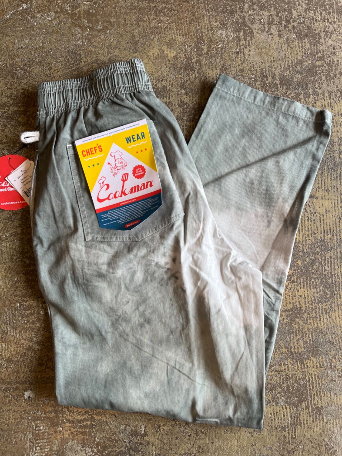 COOKMAN CHEF PANTS 新品、未使用新色 BALSAMICO STAIN バルサミコグレー