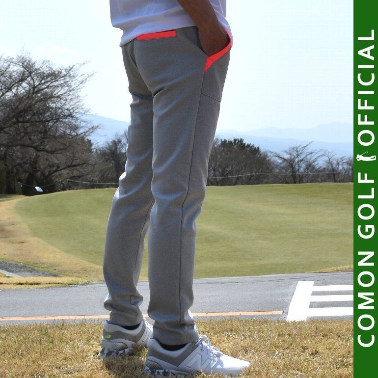 COMON GOLF(コモンゴルフ)ゴルフウェア メンズ パンツ ズボン ストレッチ 大きいサイズ テーパード ポンチ素材 ポケットライン ゴルフパンツ 春物 春秋 春 秋 CG-22006