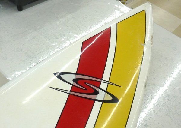 現状品 SURFTECH/サーフテック サーフボード 全長約188cm タフライト モールド系ボード サーフィン リペア痕有 フィン付 SURFTECH/サーフテック サーフボード 全長約188cm タフライト モールド