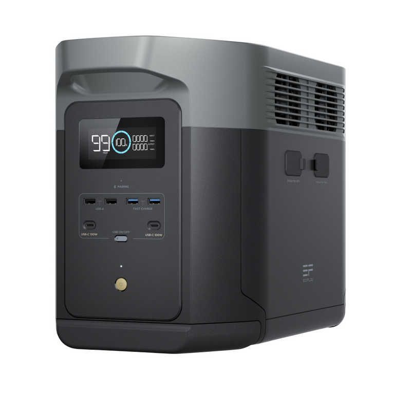 株 コジマ_ 未開梱 エコフロー EcoFlow ポータブル電源 DELTA 2 Max 2048Wh |15出力 |ソーラーパネル 別売 EFDELTA2MAX-JP
