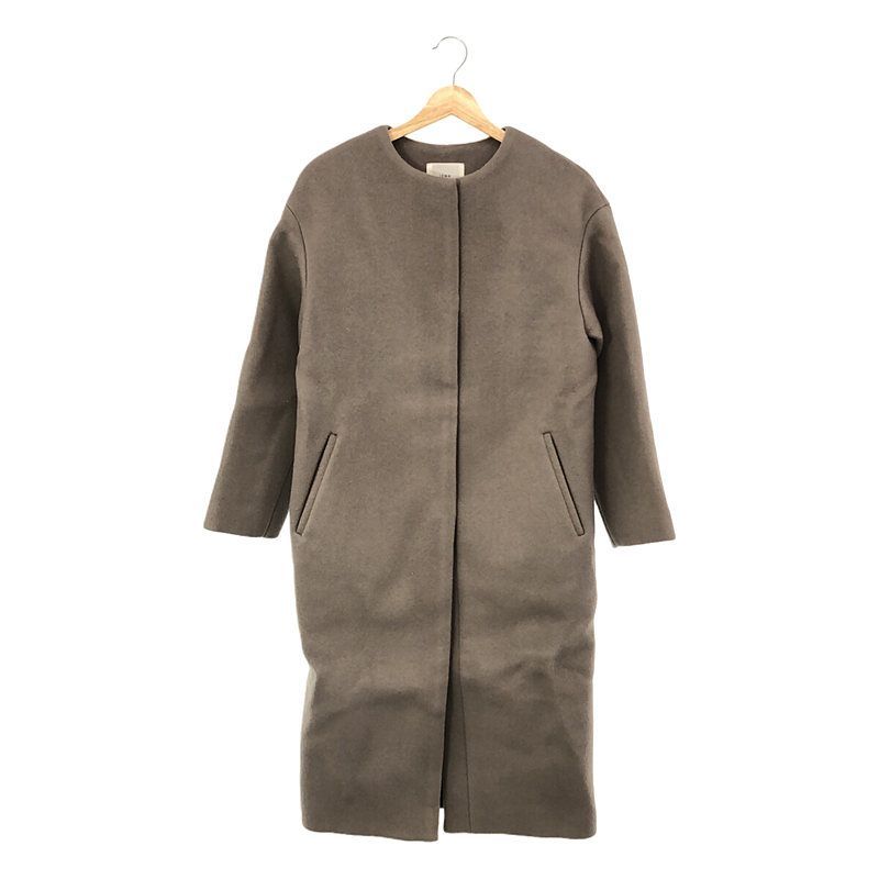 IENA / イエナ | ラムウール ノーカラーコート | 36 | レディース