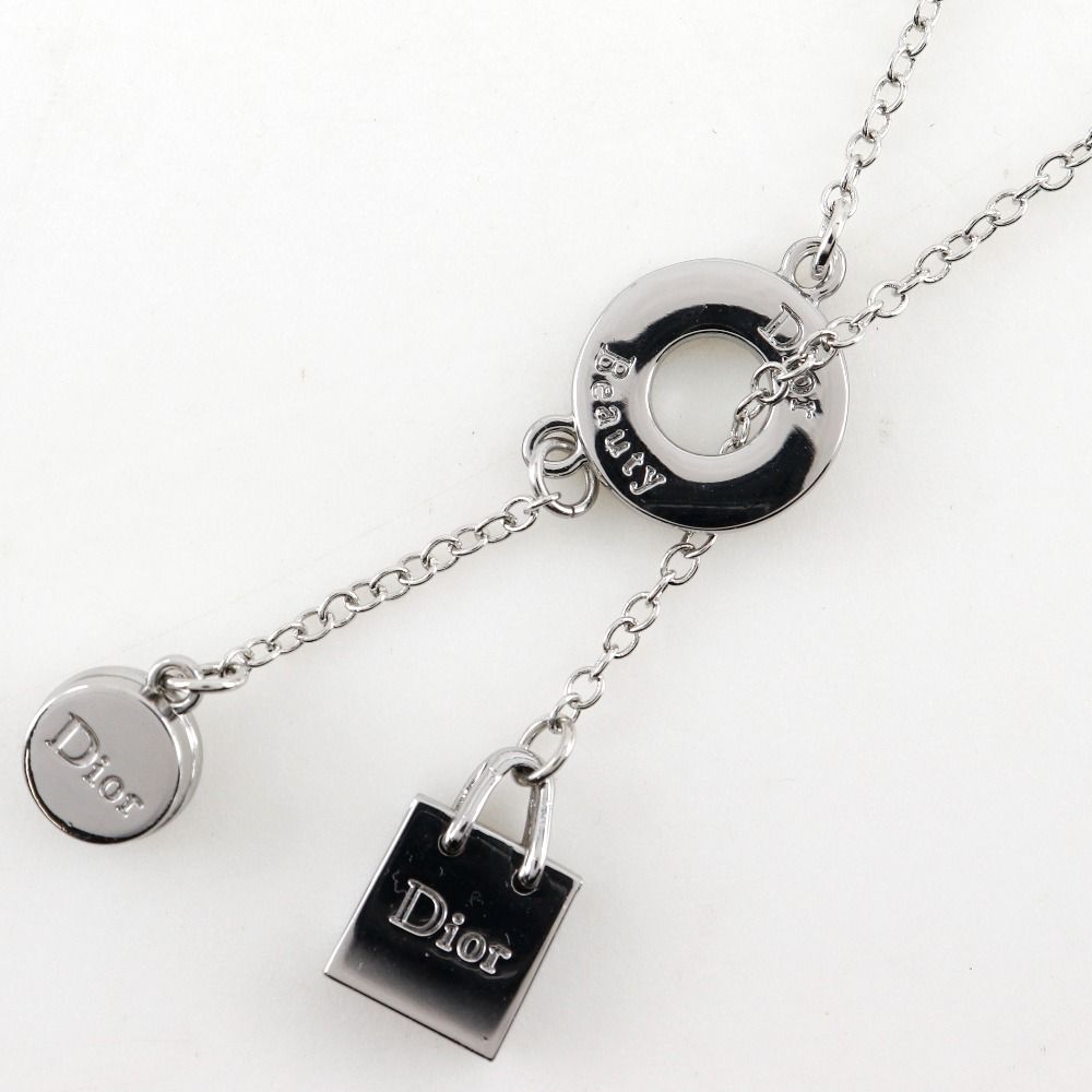 Dior】クリスチャンディオール ロングチャーム ラリアット式 Dior Beauty ×メタル レディース 22g ネックレス お買い得品  クリスチャンディオール ラリアット式 ロング ネックレス