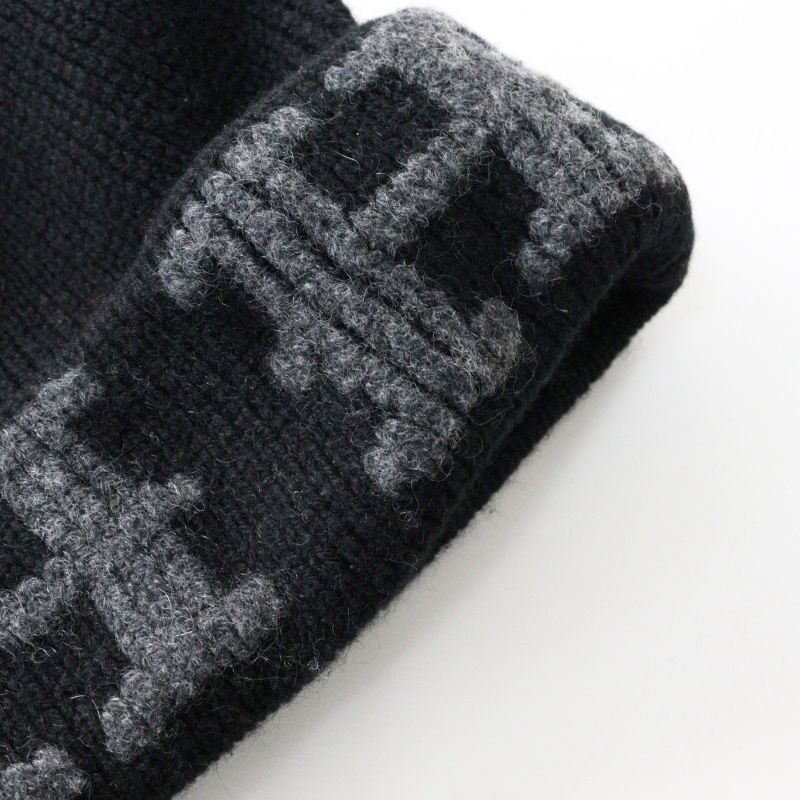 HERMES マルジェラ期 Hロゴ ニットキャップ カシミア製 Archive HERMES Margiela H motif cashmere knit cap /エルメス