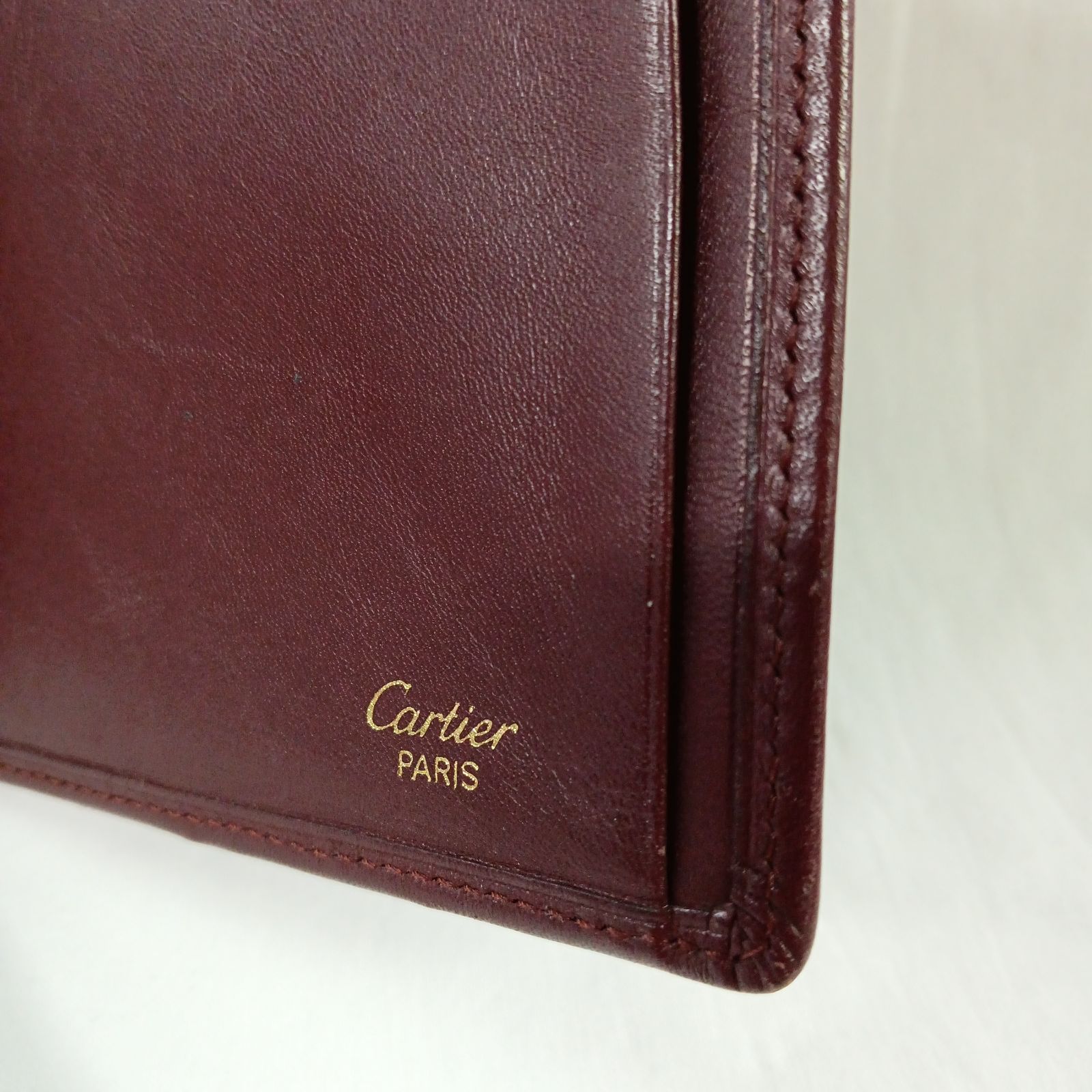 CARTIER　マストライン　ソフトカバーケース付　折り財布【店舗管理番号M】