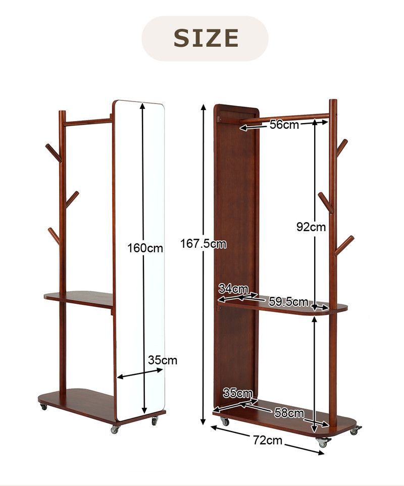 低価，限定セール 鏡 姿見 玄関 全身 おしゃれ ハンガーラック 収納