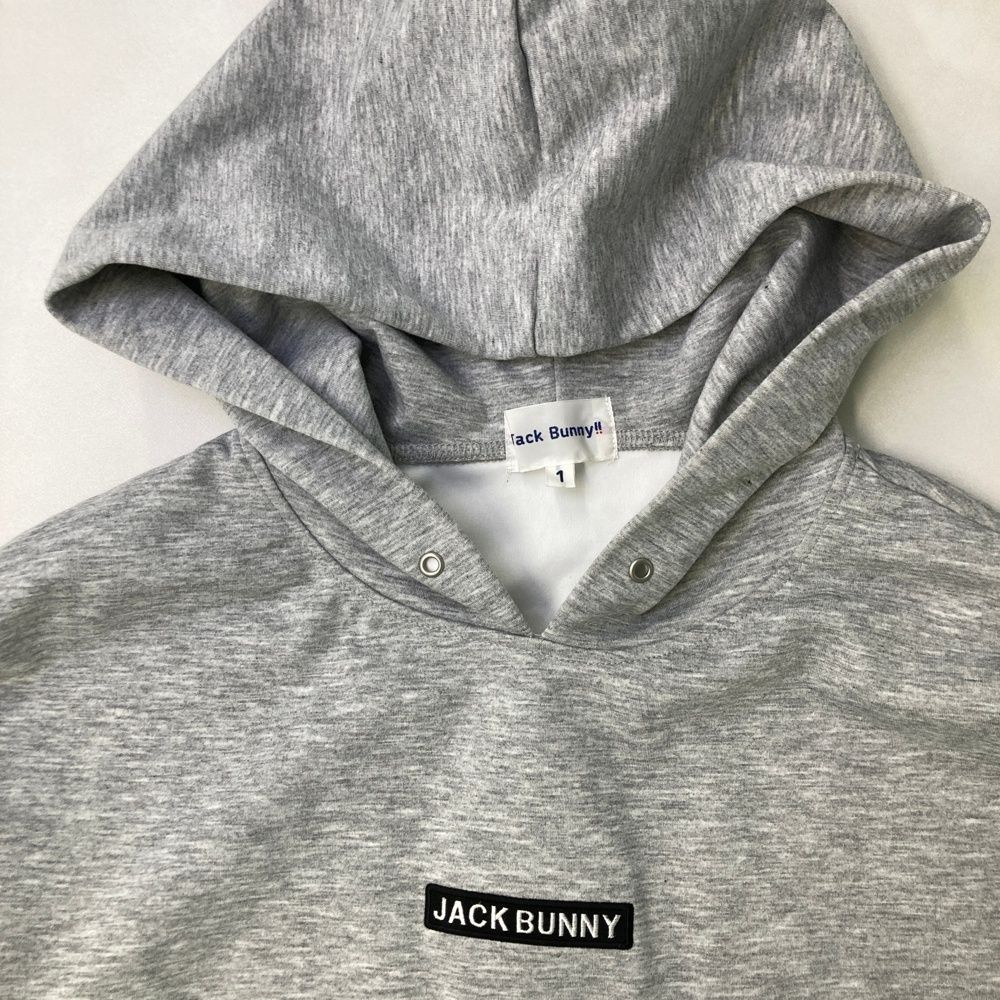 サイズ：1 JACK BUNNY ジャックバニー  プルオーバー パーカー  グレー系 [240101501715] ゴルフウェア レディース ストスト サイズ：1 JACK BUNNY ジャックバニー プルオーバー パーカー