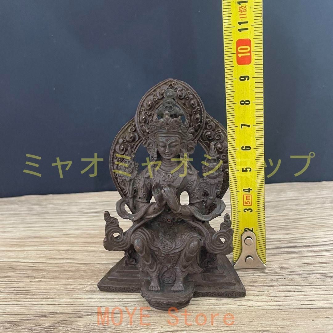 仏教美術 仏像 文殊菩薩仏像 小仏像 銅 製 銅器 - メルカリ