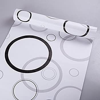【中古】【輸入品・未使用】simplelife4uブラックグレー円リムーバブルシェルフ引き出しライナー防塵連絡ペーパー17.7?inches by 9.8フィート