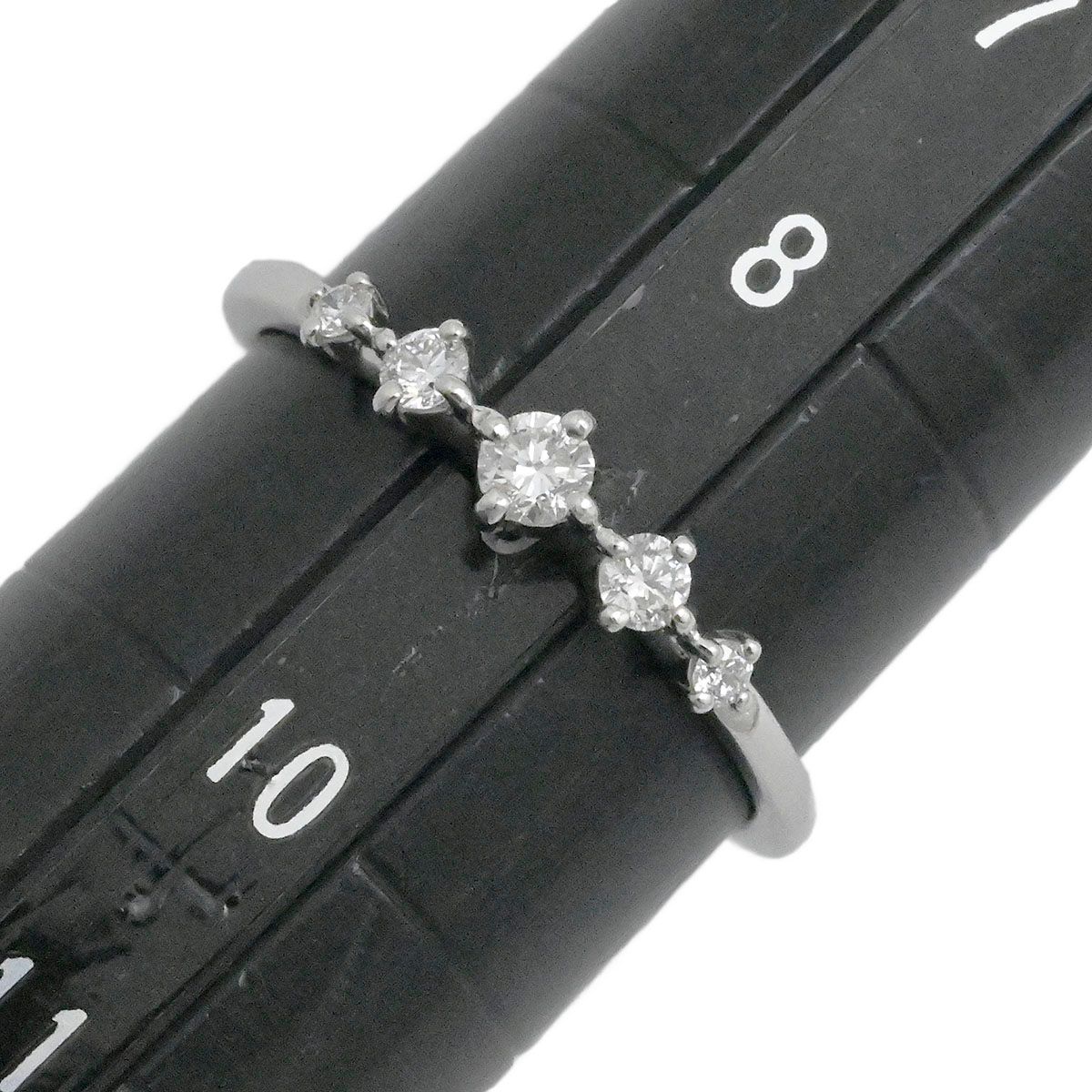 ete ダイヤモンド クロス リング 9号 プラチナム エテ ETE PT900 プラチナ ダイヤ0.14ct リング 指輪 サイズ9号