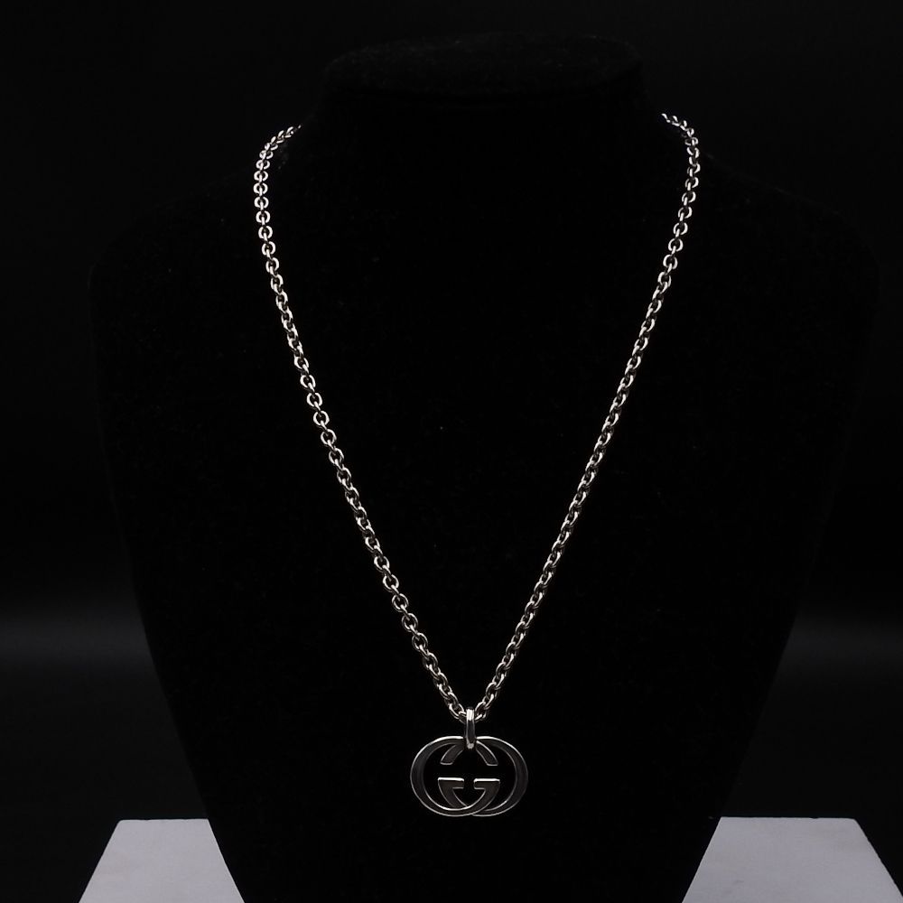 グッチ（GUCCI）インターロッキング G ネックレス 925 Gモチーフ