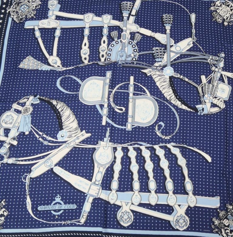 エルメス　カレジェアン 140 王室のコレクション スカーフ HERMES エルメス カレジェアン 140 ショール スカーフ 宮廷の馬具