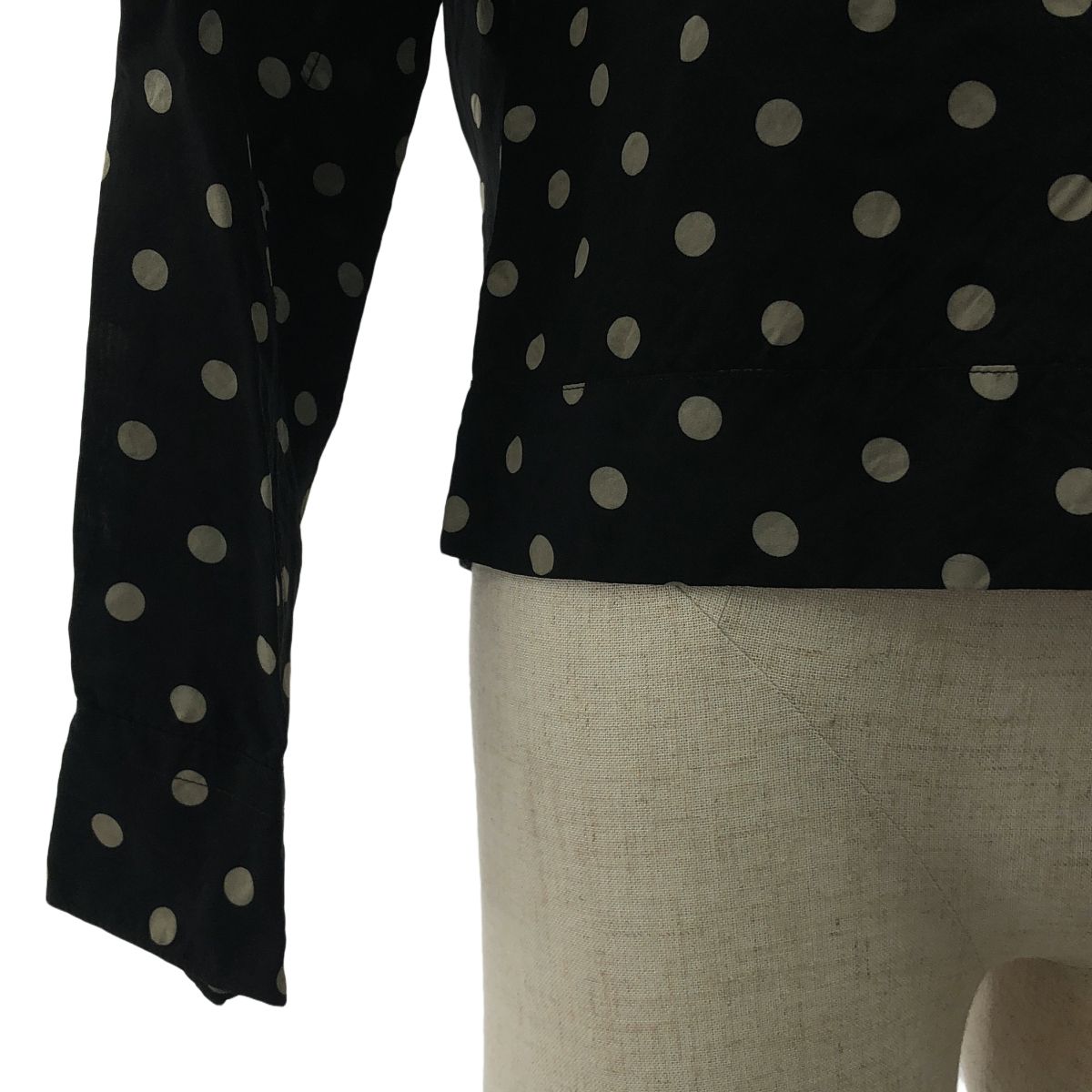 JUNYA WATANABE COMME des GARCONS / ジュンヤワタナベ | 2006SS | キュプラ ドット レイヤードカラー シャツ ブラウス | S | ブラック | レディース JUNYA WATANABE COMME des GARCONS / ジュンヤワタナベ | 2006SS