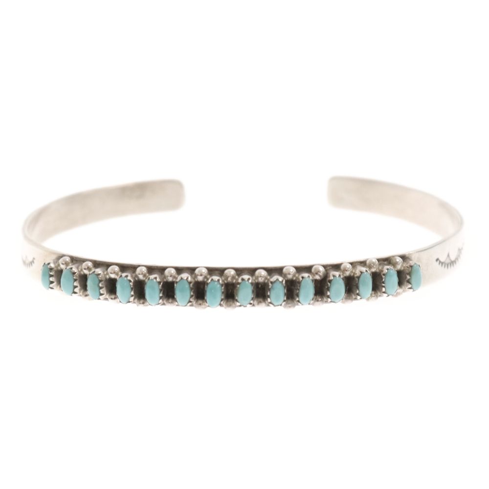 INDIANJEWELRY (インディアンジュエリー) B刻印 ターコイズ付きシルバーバングル