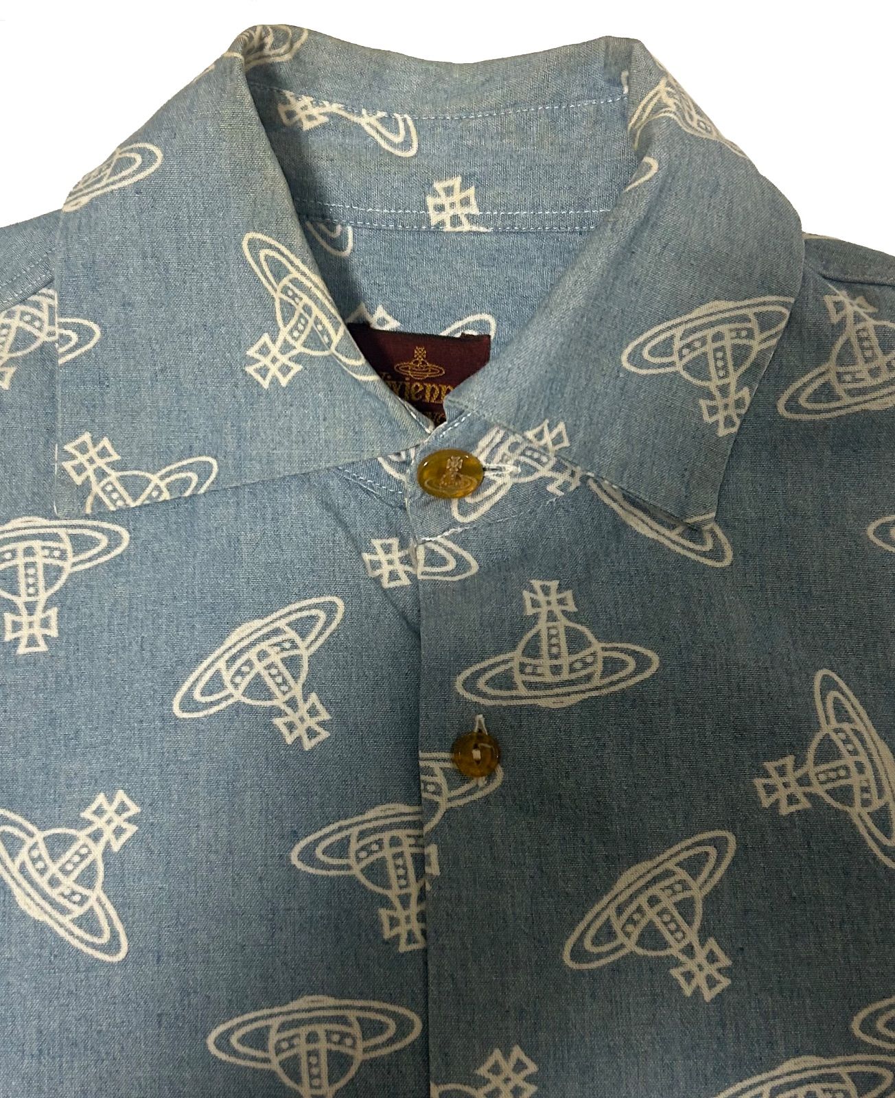 希少] Vivienne Westwood orb柄 シャンブレーシャツ 茶タグ - メルカリ
