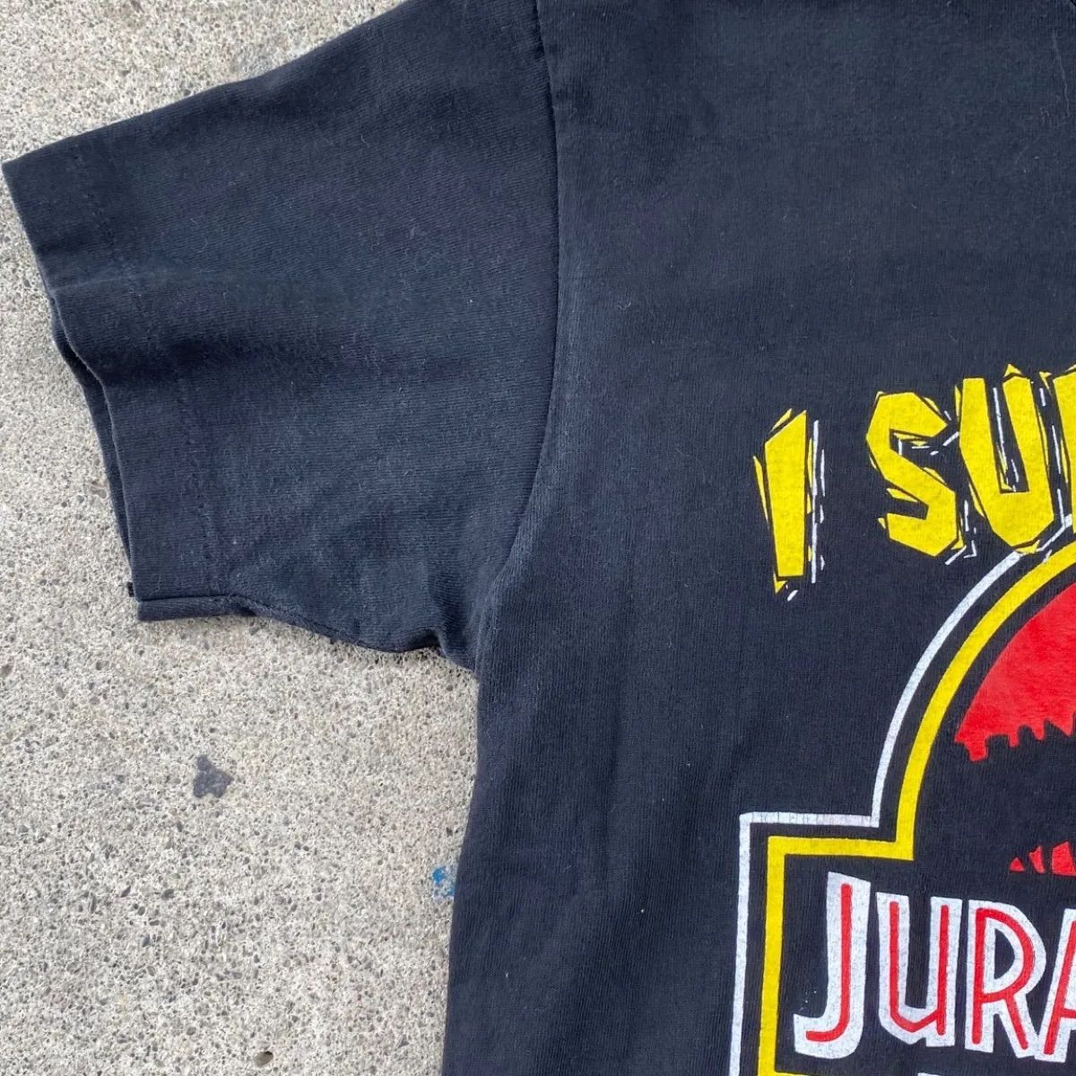 90's JURASSIC PARK THE RIDE Tシャツt ユニバ 90s Universal Hollywood Jurassic Park The Ride Dinosaur