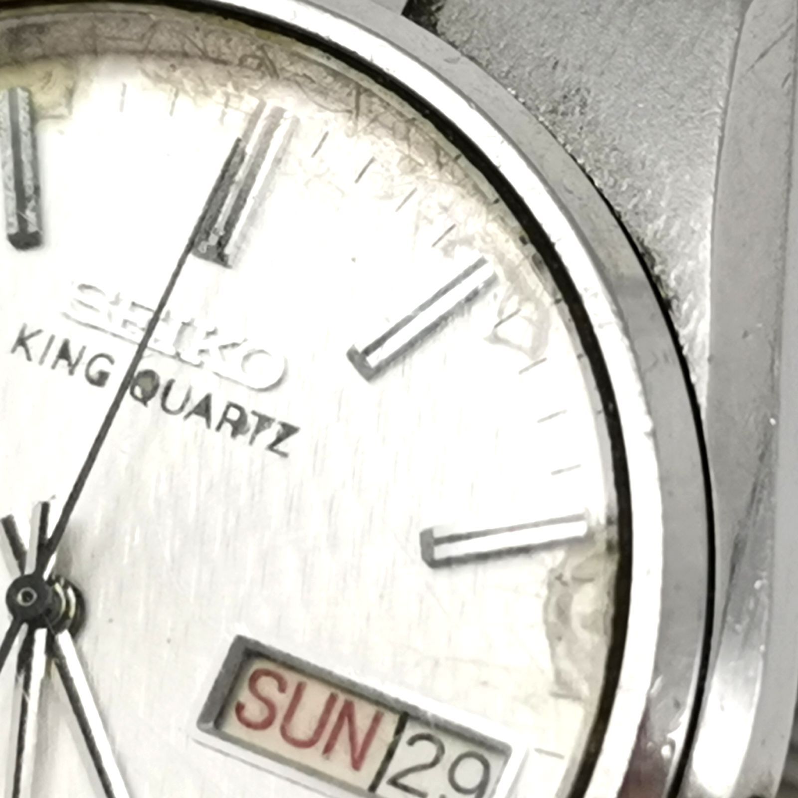 SEIKO セイコー KING キング クオーツ 5856-8090 文字盤シルバー（シミ 