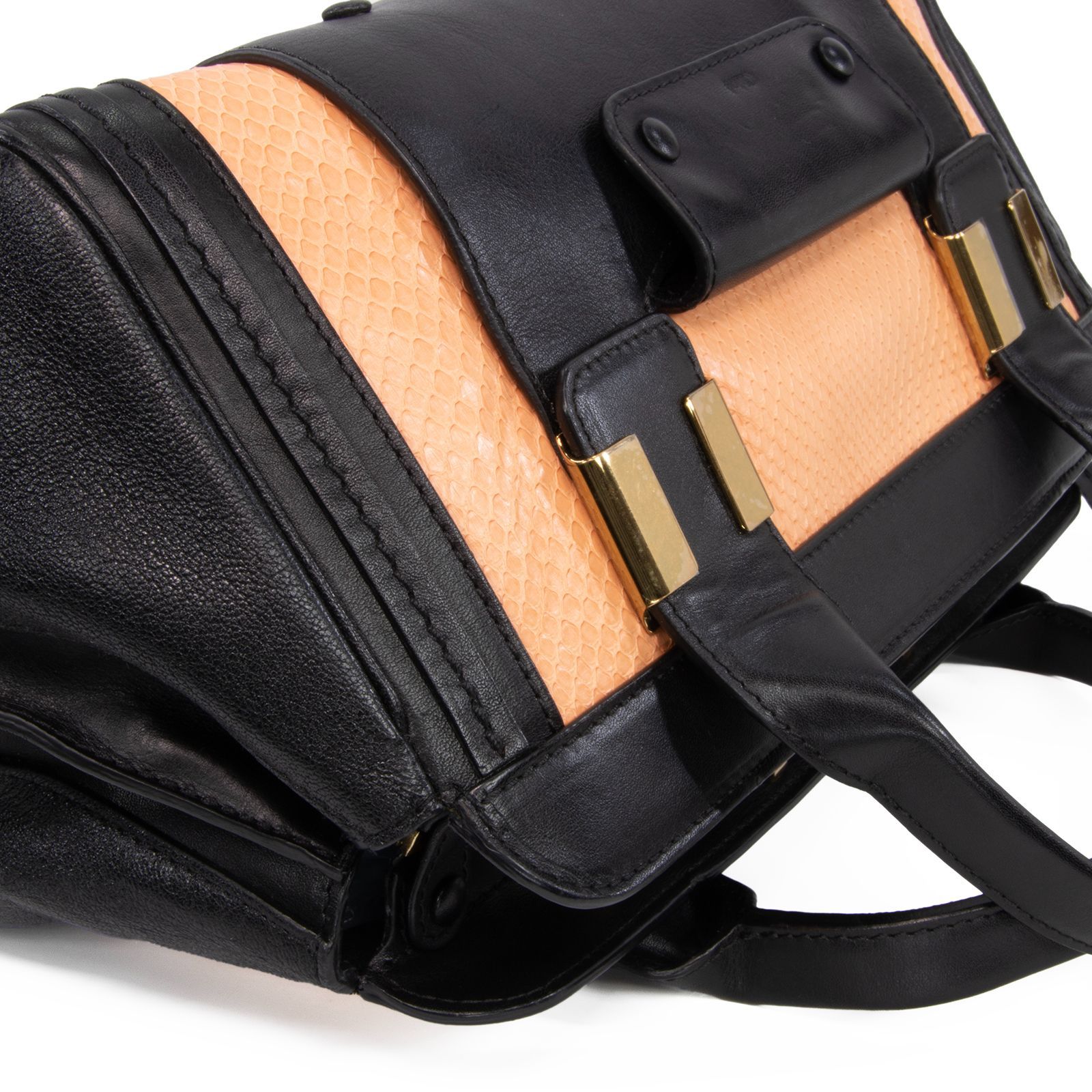 本物 クロエ 2WAYバッグ レディース パイソン リトルアリス ピンク 肩掛け