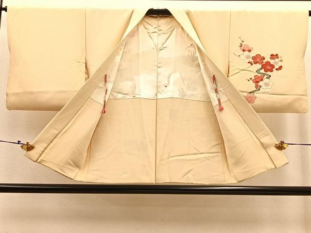 平和屋着物＃羽織　刺繍　枝梅　金彩　正絹　逸品　BAAT8963gt 平和屋着物＃羽織 刺繍 枝梅 金彩 正絹 逸品 BAAT8963gt