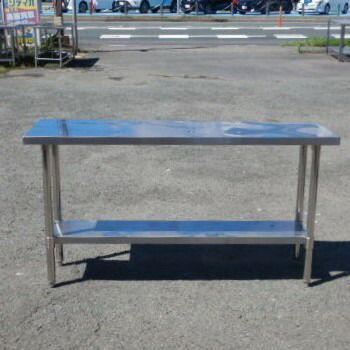 業務用 ステンレス 作業台 W150 D45 H80cm 厨房 パイプ脚