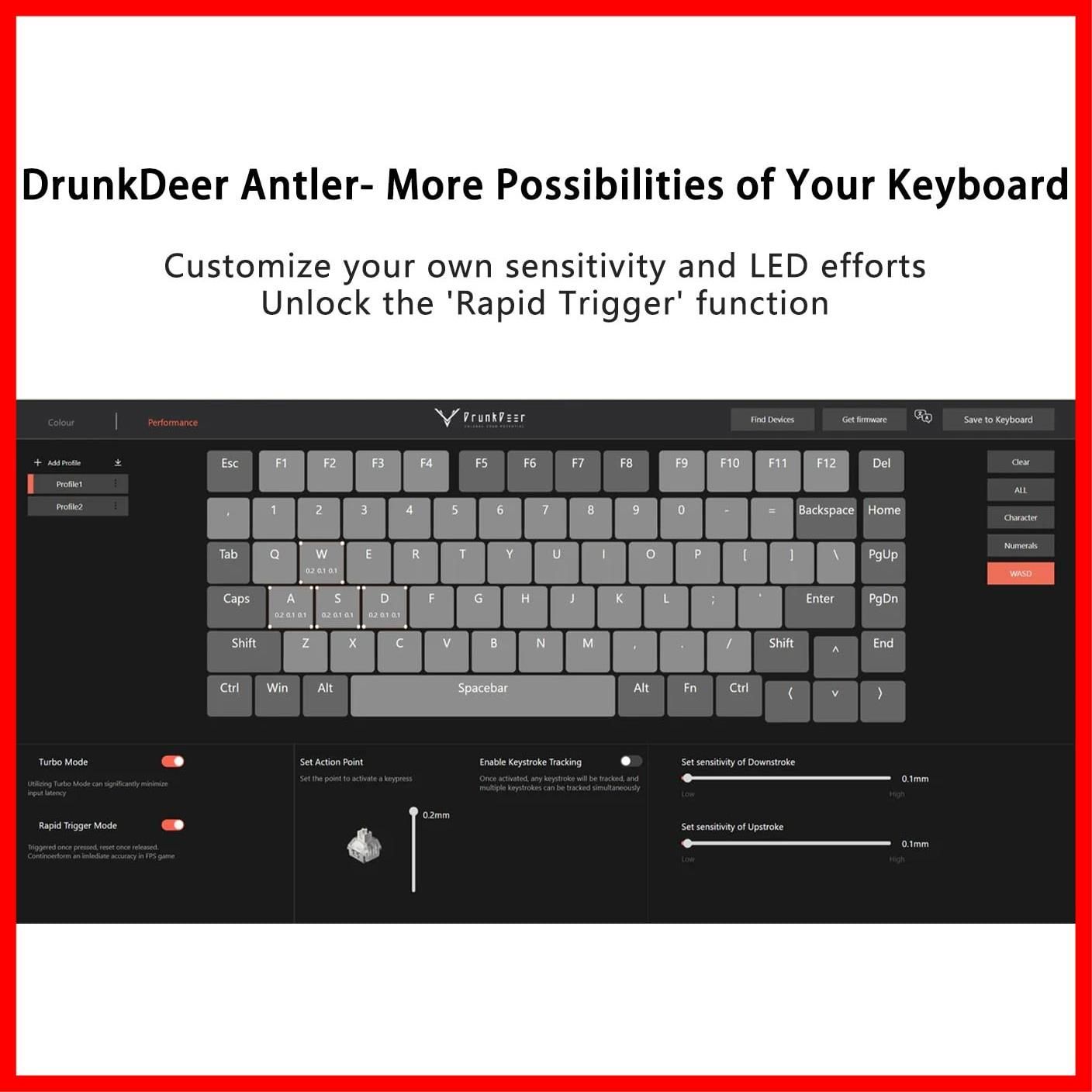 人気商品】DrunkDeer A75 ラピッドトリガー メカニカルキーボード TKL