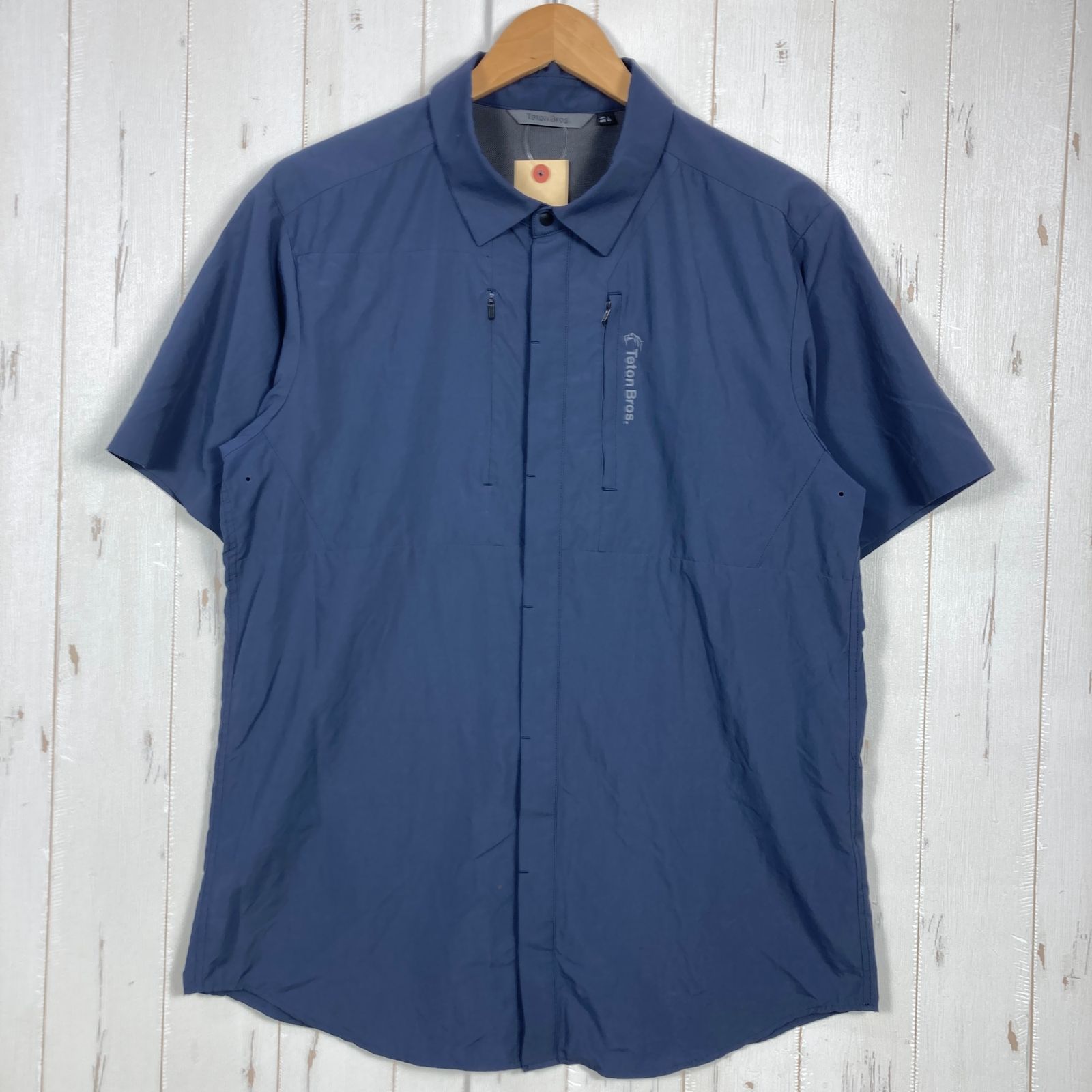 Men s L ネイビー系 Teton Bros ティートンブロス ジャーニー シャツ Journey Shirt ナイロン ウェア トップス インナー シャツ ショートスリーブシャツ 化繊 z00053739 化繊 ショートス