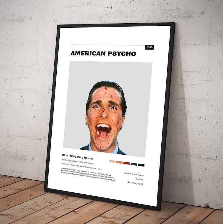 アメリカン・サイコ / AMERICAN PSYCHO A4ポスター額装付２点 - その他