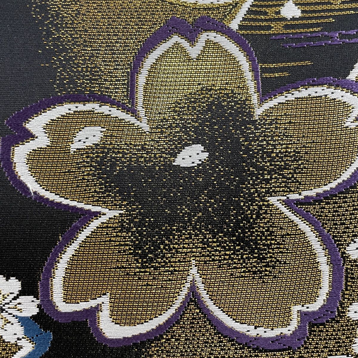 袋帯 美品 秀品 桜 金糸 箔 黒 六通 正絹 【中古】 - メルカリ