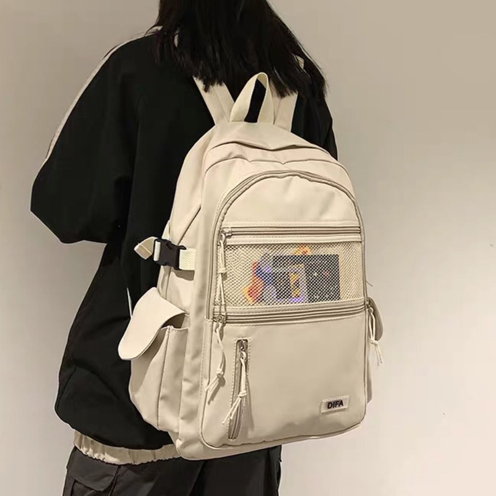 新品】カジュアルガーリー♡メッシュポケットリュックサック 