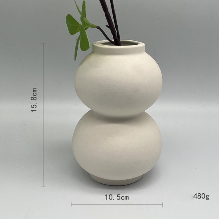 花瓶 セラミック製 おしゃれ 大型 陶器フラワーベース 大きい 白 花瓶