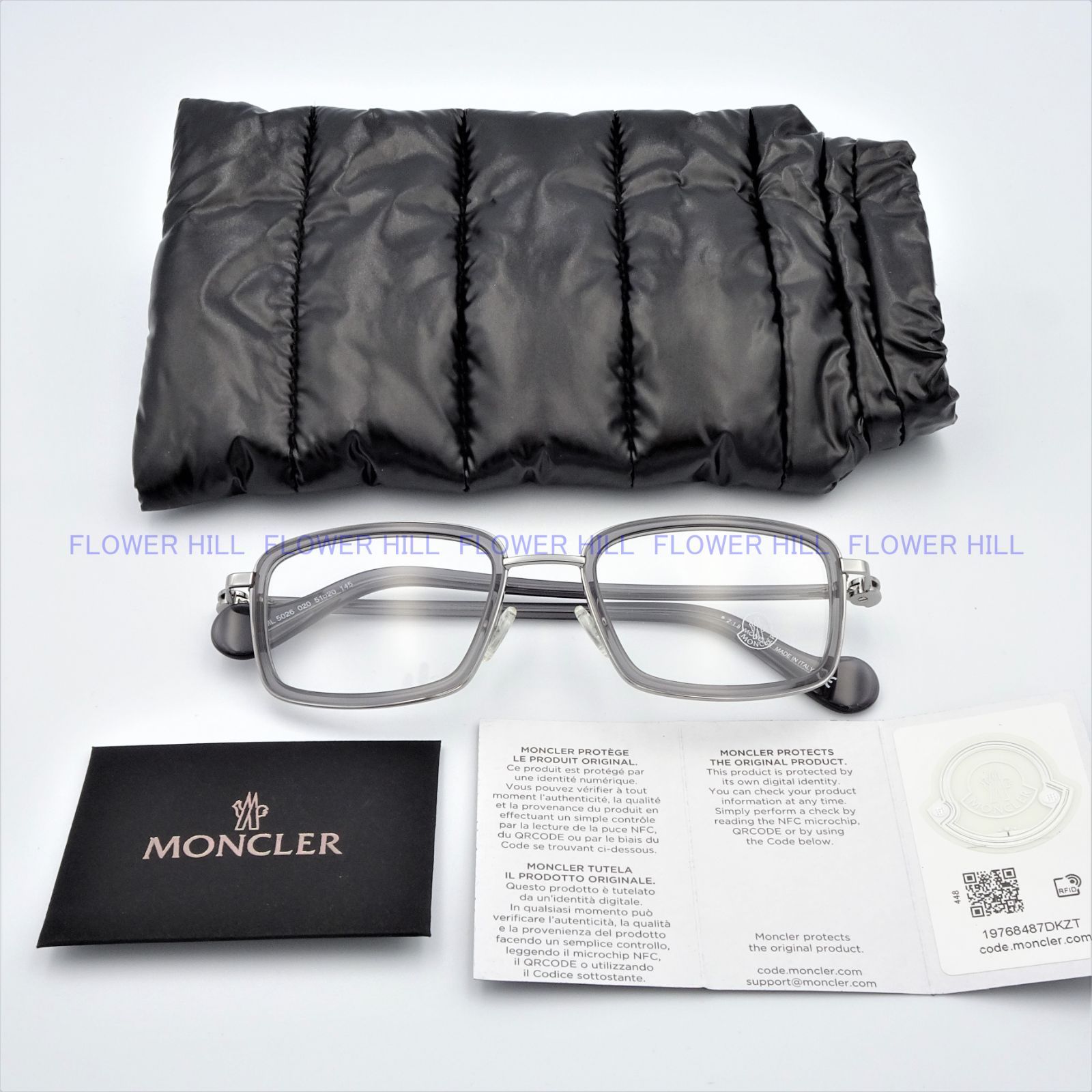 MONCLER ML5026 020 クリアグレー モンクレール メガネ 眼鏡