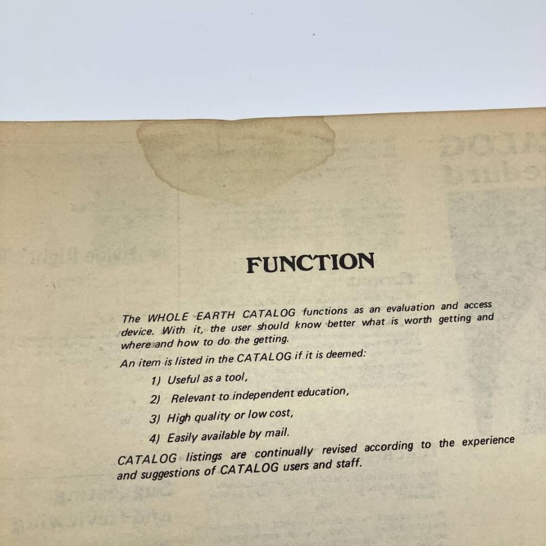 The Last Whole Earth Catalog 【 ラストホールアースカタログ 全地球