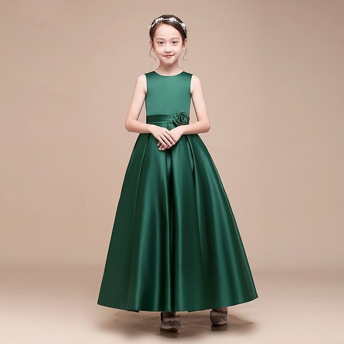  子供ドレス 発表会ドレス こどもドレス キッズドレス 韓国 ジュニアドレス 女の子 ロングドレス タフタ素材を使用したドレス 子供 結婚式 七五三 ドレス フォーマル 子供フォーマル コンクール 子どもドレス ドレス フォーマル ドレス スーツ