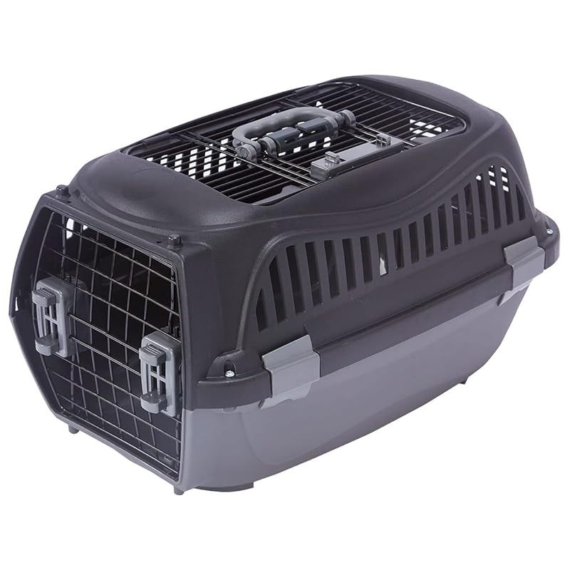 ペティオ Petio 犬猫用キャリー ハウスにしやすい２ドアスマイルキャリープラス Ｓ ブラック