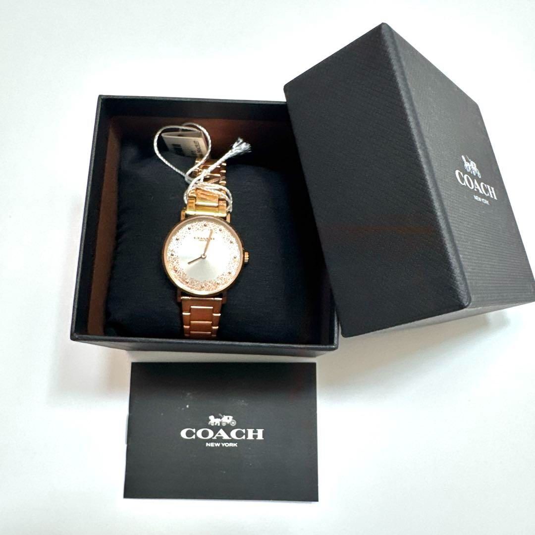 新品 電池交換済 COACH コーチ PERRY ピンクゴールド 腕時計 - メルカリ 