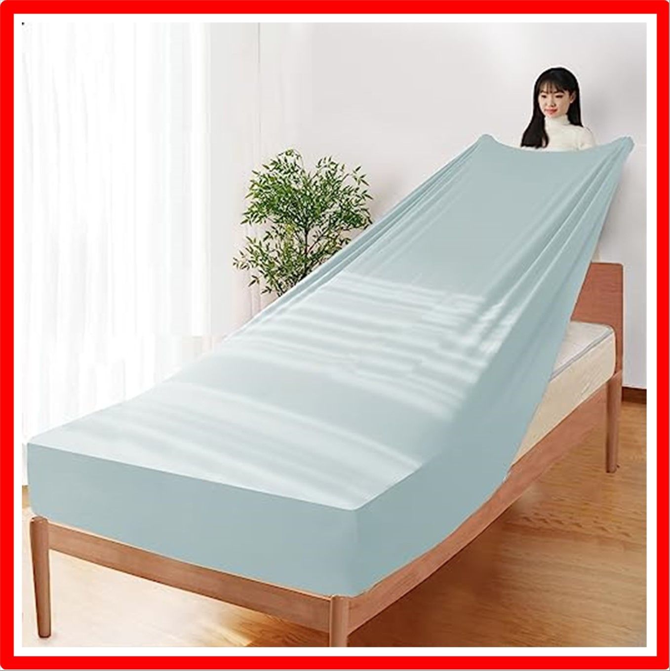 【匿名配送】グリーン_160x200cm 【超吸水・30分超速乾】ボックスシーツ クイン 伸びるシーツ のびのびぴったり フィットシーツ 抗菌防臭 通気性 ベッ