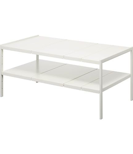 山崎実業(Yamazaki) 伸縮 シンク下ラック 2段 D40 ホワイト 約W50~85XD40XH35cm タワー tower シンク下 収納 6段階高さ調節 横幅調節 4950