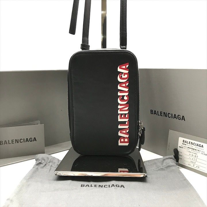 美品 BALENCIAGA バレンシアガ キャッシュ ジップ フォン ホルダー ...