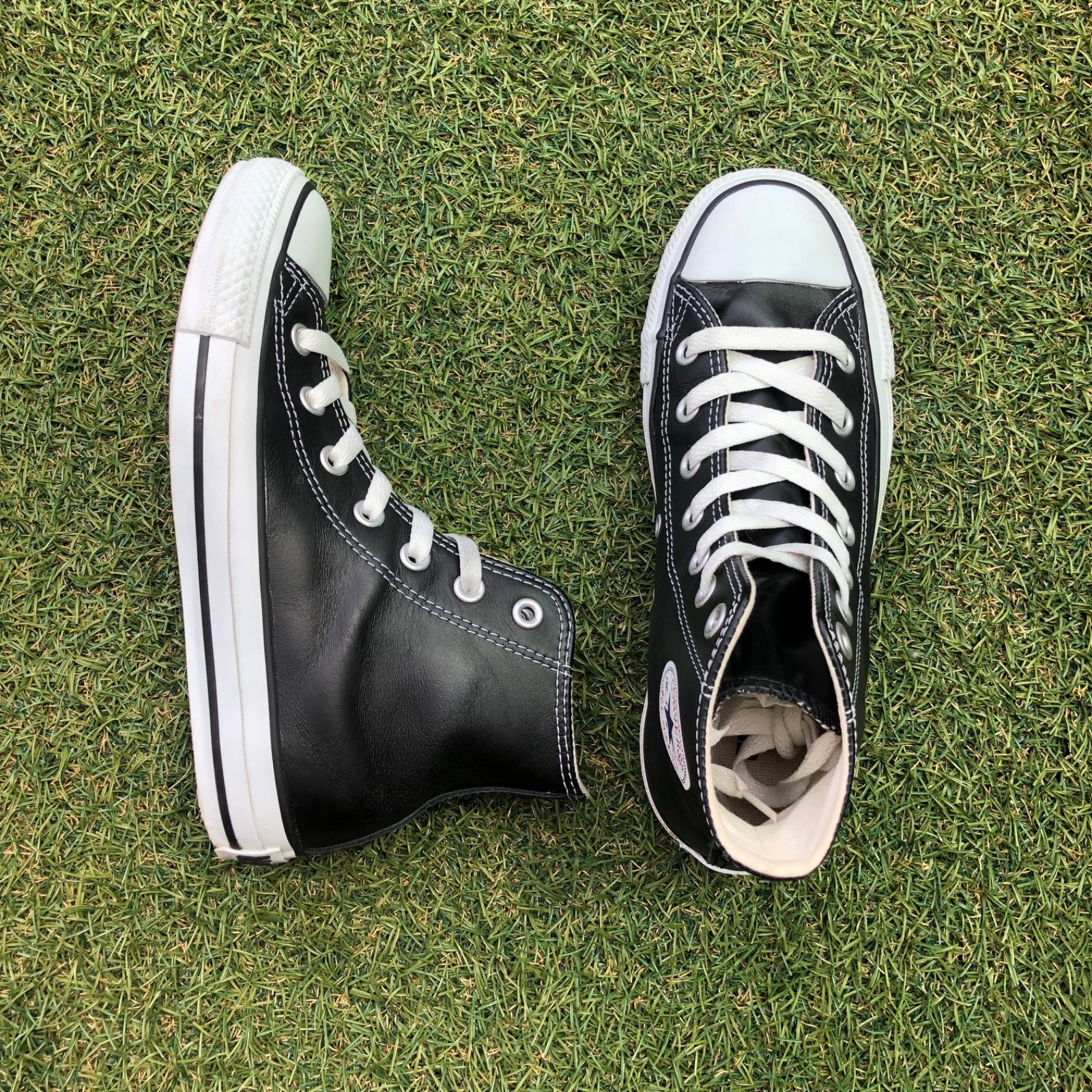 美品23 converse コンバース レザー オールスター HI H332 - Re:shoe