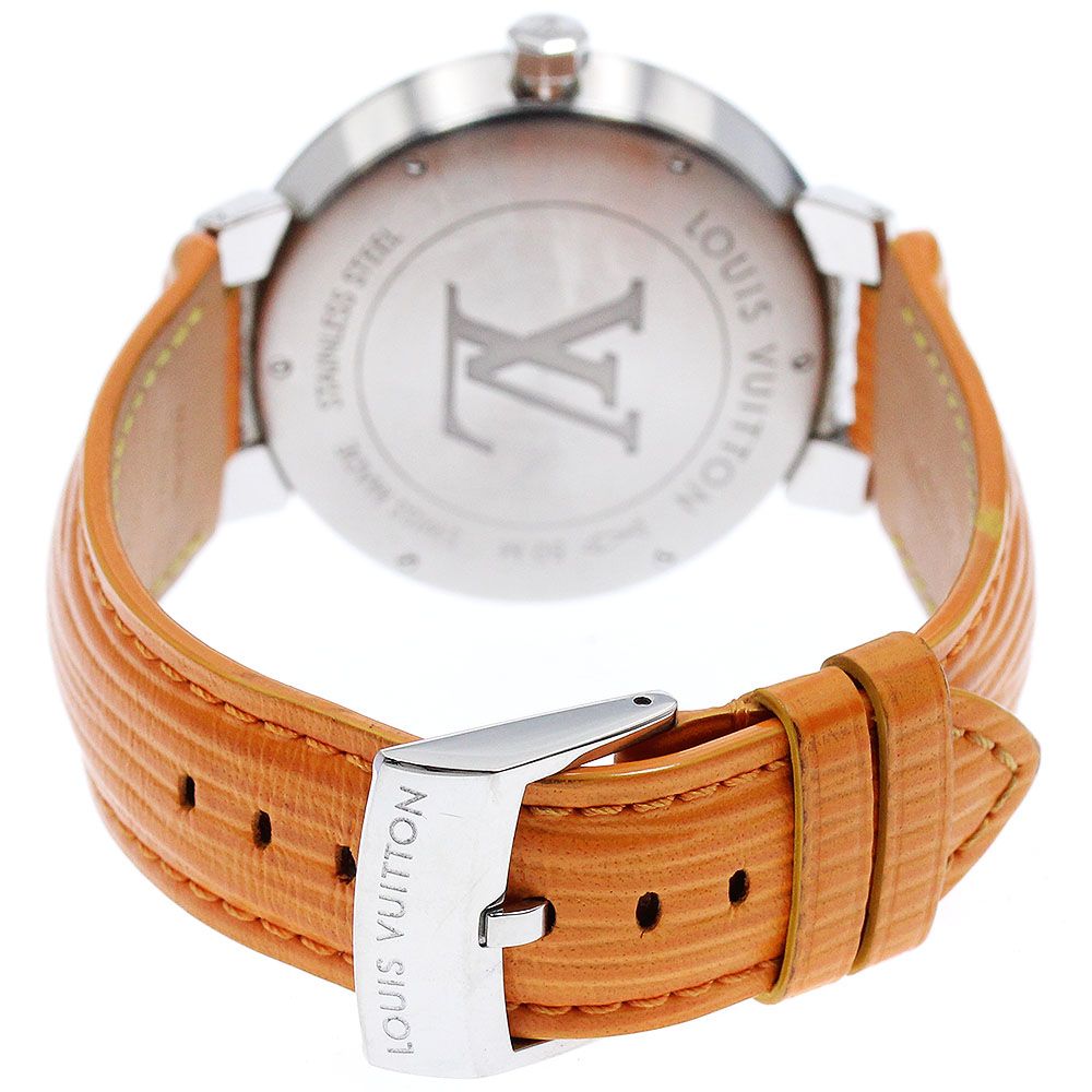 ルイ・ヴィトン LOUIS VUITTON Q1D07 タンブール スリム ダミエ グラフィット デイト クォーツ メンズ _795082 ルイ・ヴィトン LOUIS VUITTON Q1D07 タンブール スリム ダミエ グラ