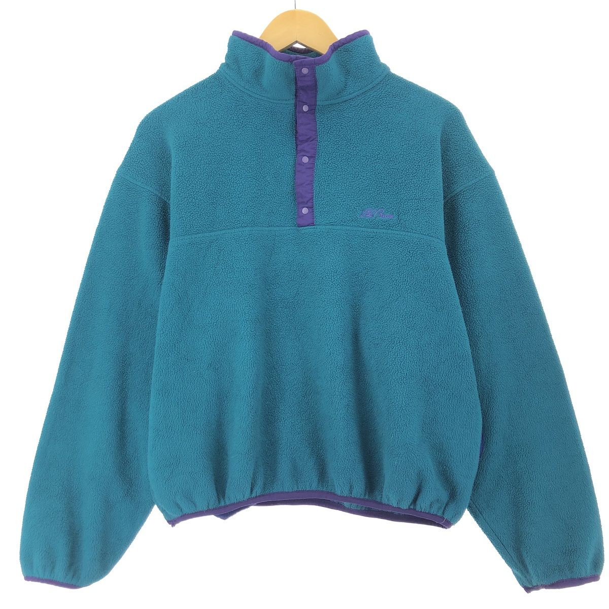 古着 80年代 エルエルビーン L.L.Bean ハーフスナップ フリースプルオーバー メンズL ヴィンテージ/eaa396918