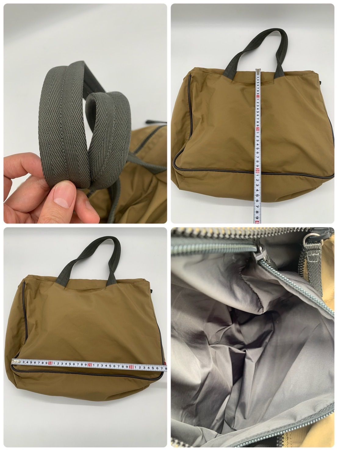 PRADA SPORT プラダスポーツ　A4可　トートバッグ　カーキ PRADA SPORT プラダスポーツ ナイロントートバッグ 4VA062