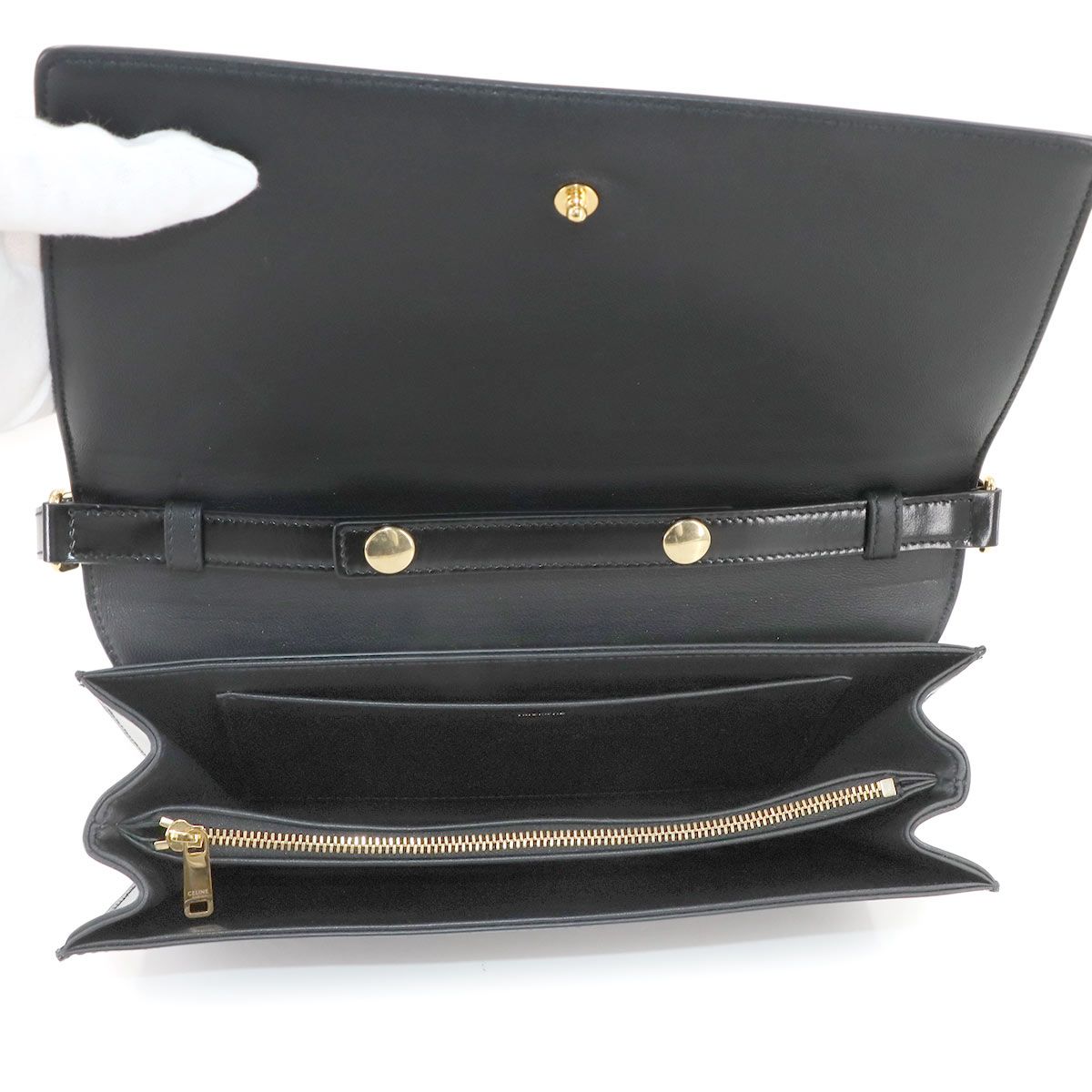 未使用 展示品 セリーヌ CELINE トリオンフ ワンショルダー バッグ レザー ブラック ゴールド 金具 ラインストーン 90279220 楽天市場】【未使用 展示品】 セリーヌ CELINE トリオンフ ワン