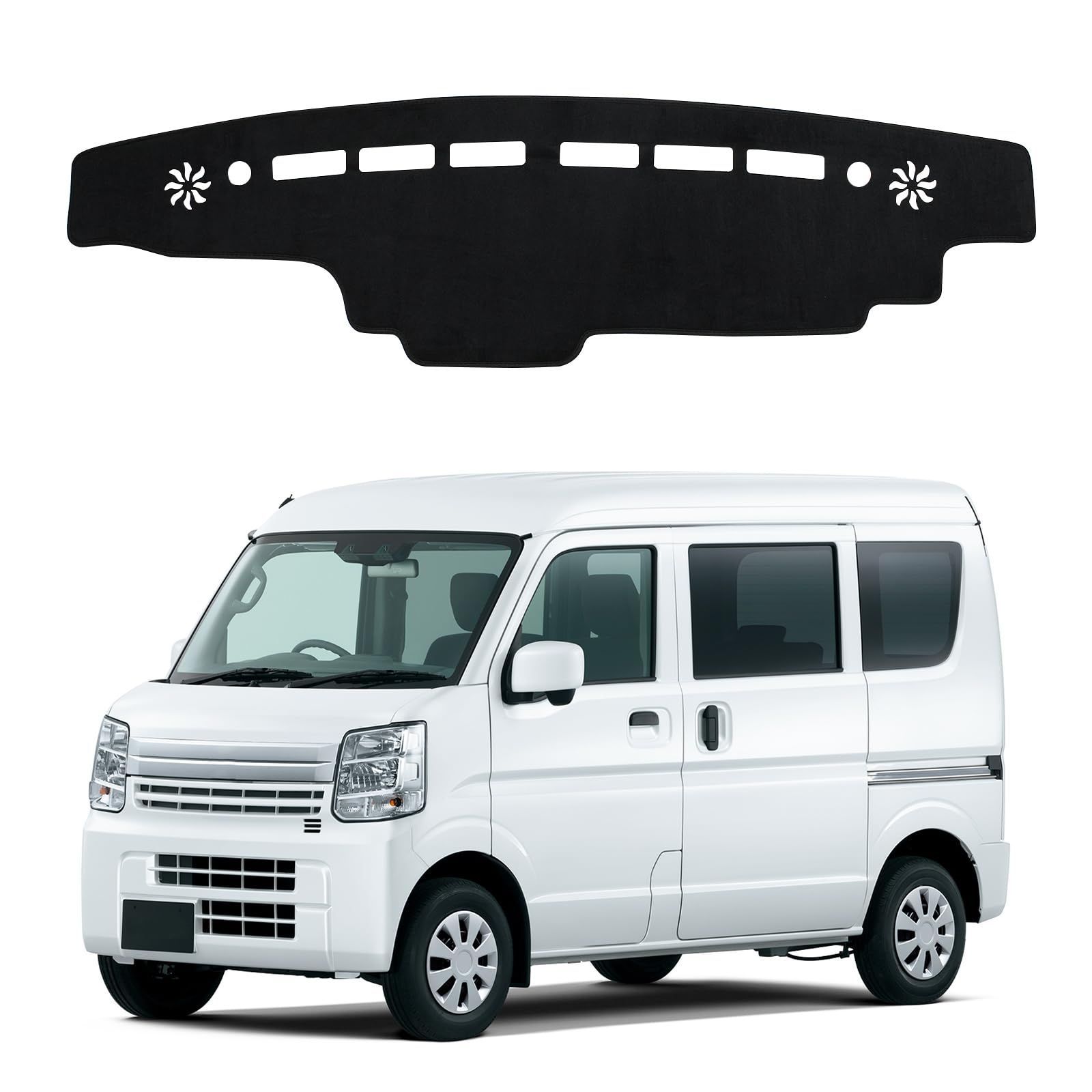 ブラック_スズキ エブリイ DA17W DA17V スズキ エブリイ バン DA17V エブリイワゴン DA17W ダッシュボードマット 車種設計 SUZUKI EVERY DA17W DA17V 日焼け防止 車内 ダッシュボードカバー ダッシュボード