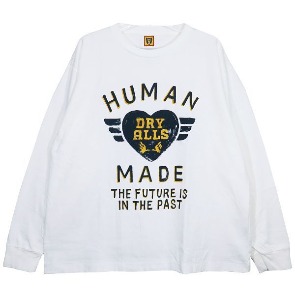 新品 HUMAN MADE ヒューマンメイド GRAPHIC L/S T-SHIRT DRY ALLS HEART HM28CS034 グラフィック  ロングスリーブ Tシャツ ロンT 長袖 ホワイト ドライオールズ ハート サイズ2XL - メルカリ