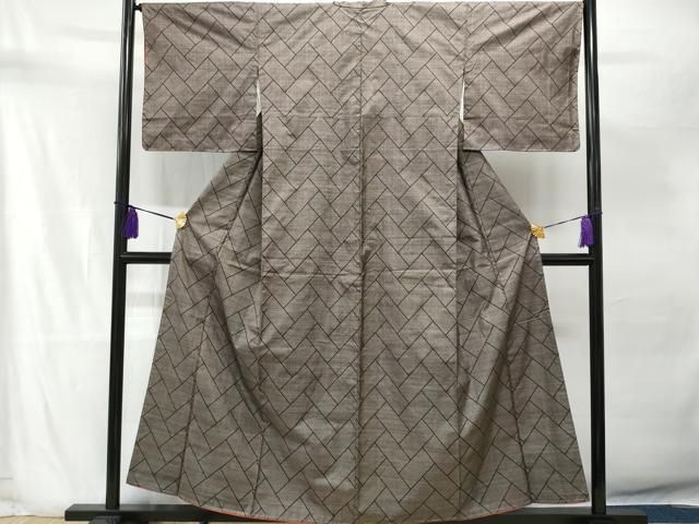 平和屋着物□本場大島紬 7マルキ 桧垣文 正絹 逸品 未使用
