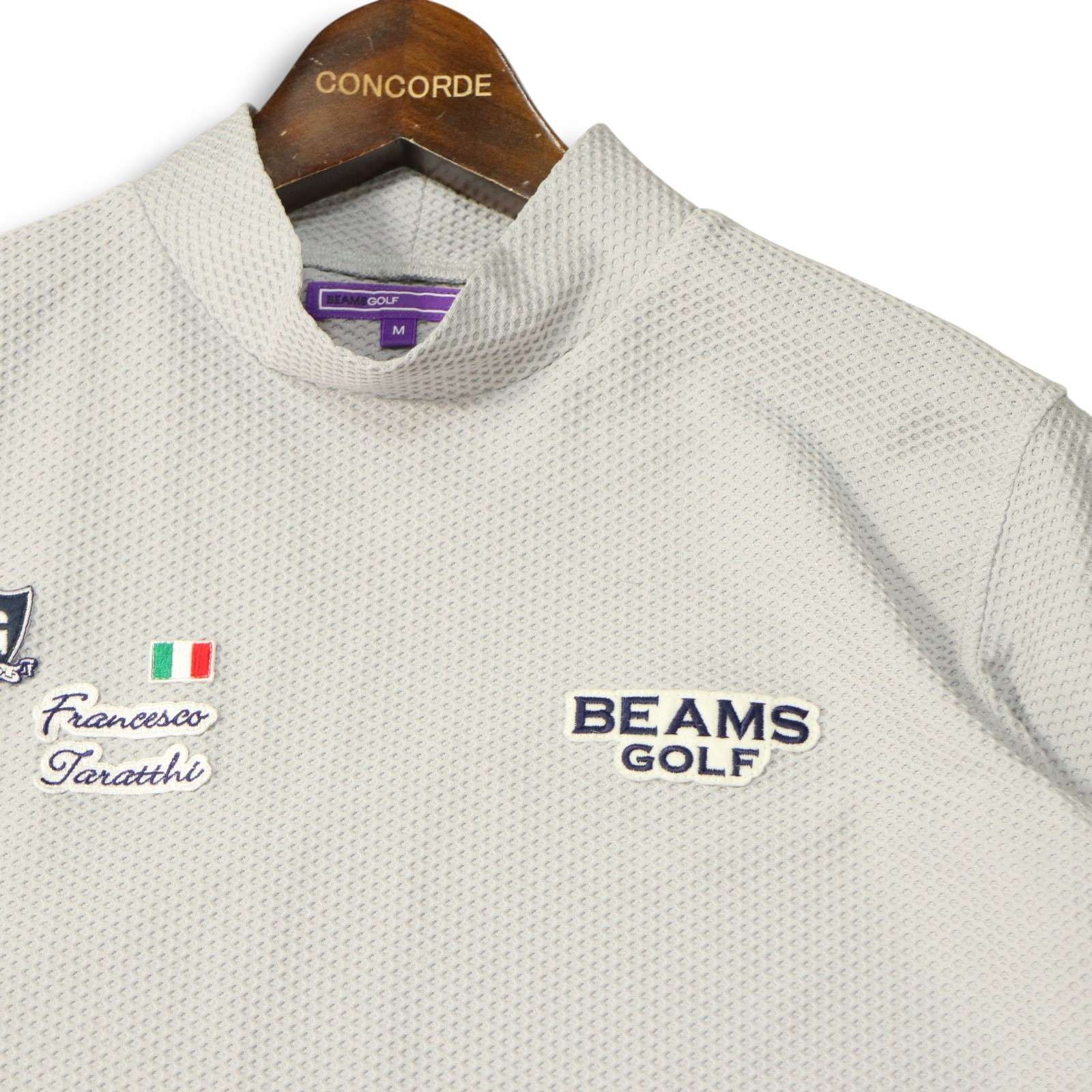 【美品 22SS】 BEAMS GOLF ビームス ゴルフ 春夏★ 半袖 タラッティ プラスリッチ モックネック シャツ Sz.M メンズ 緑 美品 22SS】BEAMS GOLF ビームス ゴルフ 春夏☆ 半袖 タラッティ