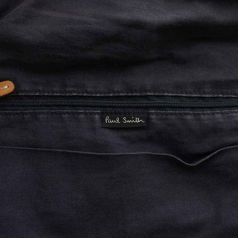 【美品】ポールスミス トートバッグ デニム　レザー　黒 キャンバス ssseason_60-q5845